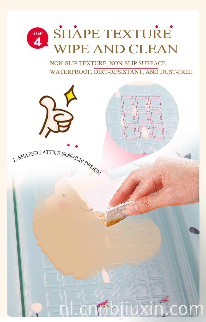 Opvouwbare puzzelomkeerbaar dik schuim niet giftige baby xpe kruipende mat